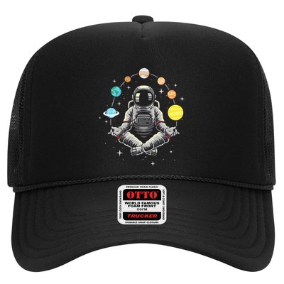 Meditating Astronaut Galaxy Spaceman Astronomer Trucker Hat