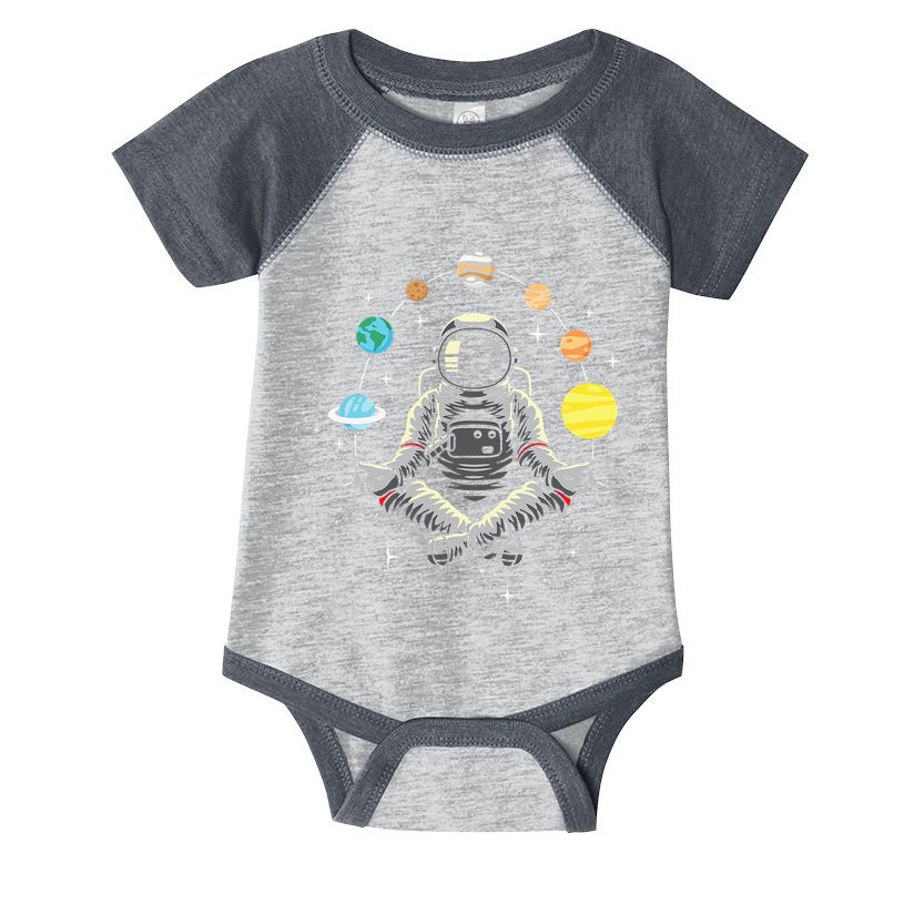 Meditating Astronaut Galaxy Spaceman Astronomer Infant Baby Jersey Bodysuit