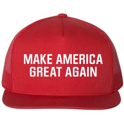 Make America Great Again President Trump Patriotic Flat Bill Trucker Hat