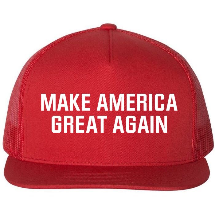 Make America Great Again President Trump Patriotic Flat Bill Trucker Hat