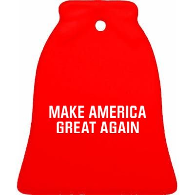 Make America Great Again President Trump Patriotic Ceramic Bell Ornament