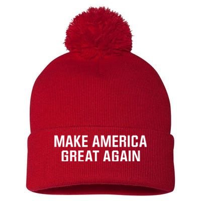 Make America Great Again President Trump Patriotic Pom Pom 12in Knit Beanie