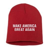 Make America Great Again President Trump Patriotic Short Acrylic Beanie