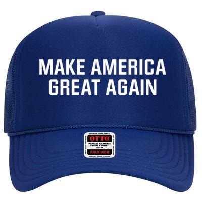 Make America Great Again President Trump Patriotic High Crown Mesh Back Trucker Hat