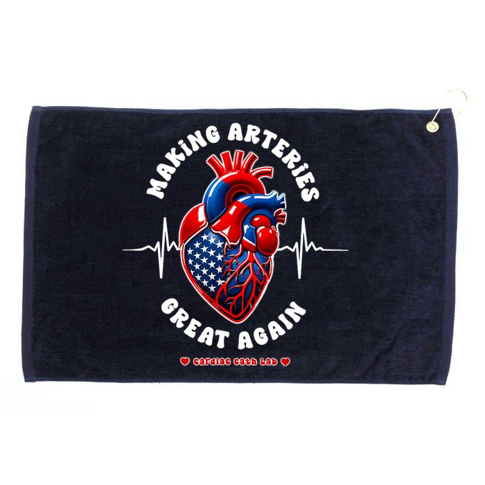 Making Arteries Great Again Cardiac Cath Lab Grommeted Golf Towel