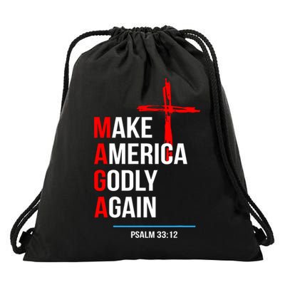 Make America Godly Again Psalm 33 Drawstring Bag