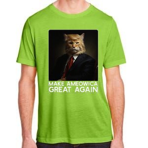 Make Ameowica Great Again Funny Donald Trump Cat Meme Adult ChromaSoft Performance T-Shirt