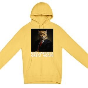 Make Ameowica Great Again Funny Donald Trump Cat Meme Premium Pullover Hoodie