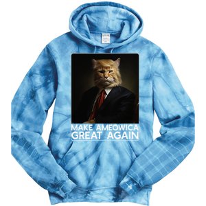 Make Ameowica Great Again Funny Donald Trump Cat Meme Tie Dye Hoodie