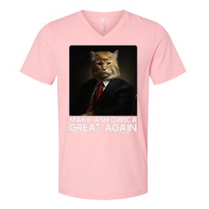 Make Ameowica Great Again Funny Donald Trump Cat Meme V-Neck T-Shirt