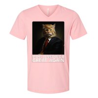 Make Ameowica Great Again Funny Donald Trump Cat Meme V-Neck T-Shirt