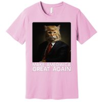 Make Ameowica Great Again Funny Donald Trump Cat Meme Premium T-Shirt