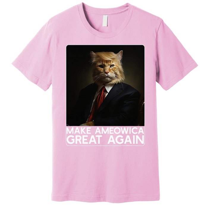 Make Ameowica Great Again Funny Donald Trump Cat Meme Premium T-Shirt