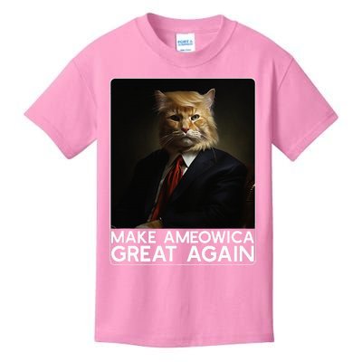 Make Ameowica Great Again Funny Donald Trump Cat Meme Kids T-Shirt