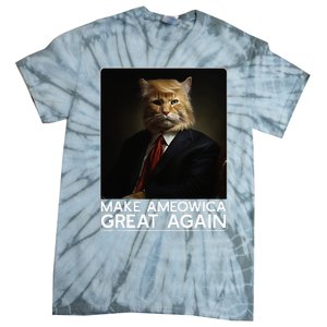 Make Ameowica Great Again Funny Donald Trump Cat Meme Tie-Dye T-Shirt