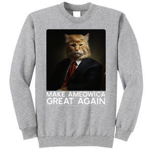 Make Ameowica Great Again Funny Donald Trump Cat Meme Tall Sweatshirt