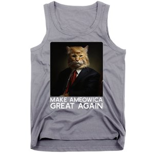 Make Ameowica Great Again Funny Donald Trump Cat Meme Tank Top