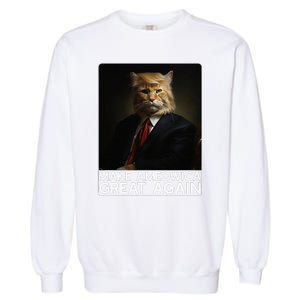 Make Ameowica Great Again Funny Donald Trump Cat Meme Garment-Dyed Sweatshirt