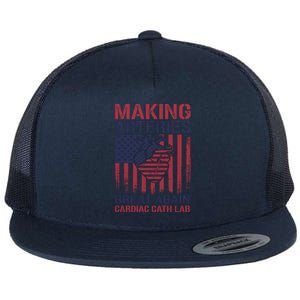 Making Arteries Great Again Cardiac Cath Lab Funny Trump Gift Flat Bill Trucker Hat