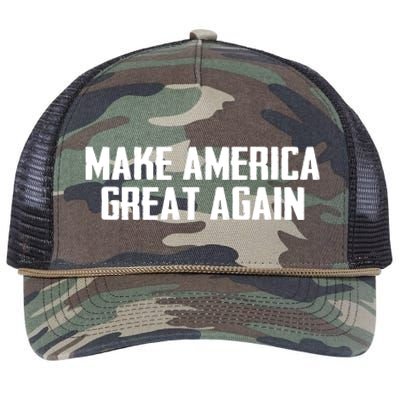 Make America Great Again President Trump Patriotic Retro Rope Trucker Hat Cap