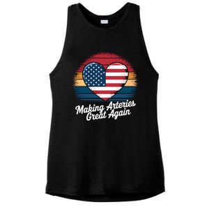 Making Arteries Great Again Cardiac Cath Lab Nurses Gift Ladies PosiCharge Tri-Blend Wicking Tank