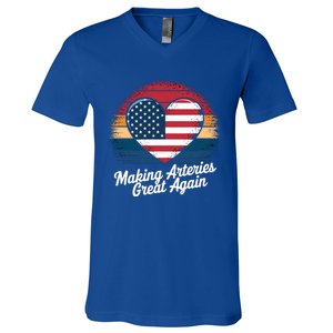 Making Arteries Great Again Cardiac Cath Lab Nurses Gift V-Neck T-Shirt