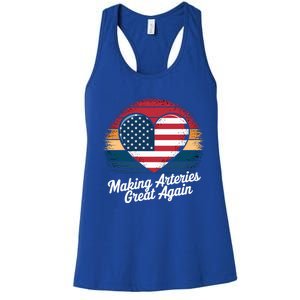 Making Arteries Great Again Cardiac Cath Lab Nurses Gift Women's Racerback Tank