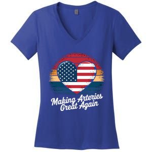 Making Arteries Great Again Cardiac Cath Lab Nurses Gift Women's V-Neck T-Shirt