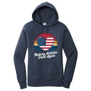 Making Arteries Great Again Cardiac Cath Lab Nurses Gift Women's Pullover Hoodie