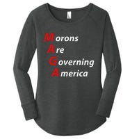 Morons Are Governing America Anti Trump Political Women's Perfect Tri Tunic Long Sleeve Shirt