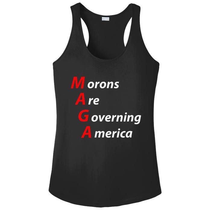 Morons Are Governing America Anti Trump Political Ladies PosiCharge Competitor Racerback Tank