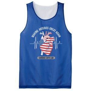 Making Arteries Great Again Cardiac Cath Lab Meaningful Gift Mesh Reversible Basketball Jersey Tank