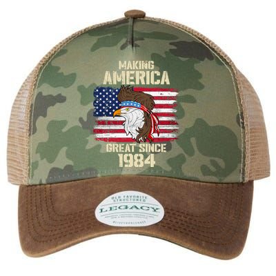 Making America Great Since 1984 Distressed Birthday Legacy Tie Dye Trucker Hat