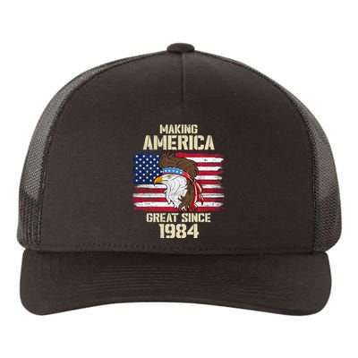 Making America Great Since 1984 Distressed Birthday Yupoong Adult 5-Panel Trucker Hat