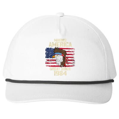 Making America Great Since 1984 Distressed Birthday Snapback Five-Panel Rope Hat