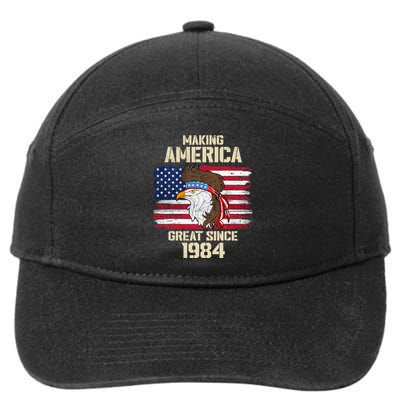 Making America Great Since 1984 Distressed Birthday 7-Panel Snapback Hat