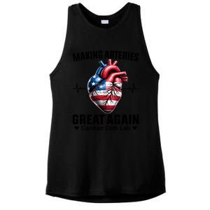 Making Arteries Great Again Cardiology For Cardiac Cath Lab Gift Ladies PosiCharge Tri-Blend Wicking Tank