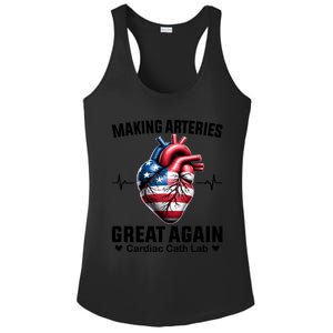 Making Arteries Great Again Cardiology For Cardiac Cath Lab Gift Ladies PosiCharge Competitor Racerback Tank