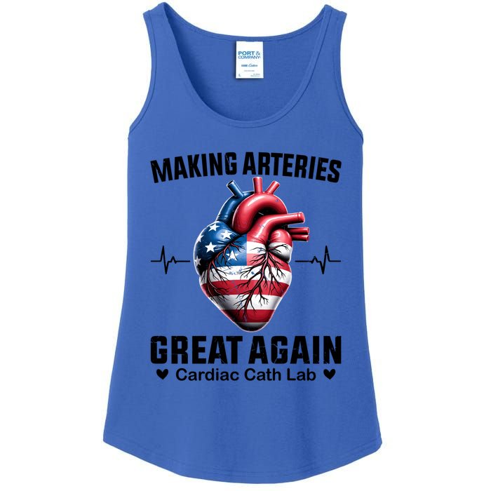 Making Arteries Great Again Cardiology For Cardiac Cath Lab Gift Ladies Essential Tank