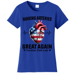 Making Arteries Great Again Cardiology For Cardiac Cath Lab Gift Women's T-Shirt