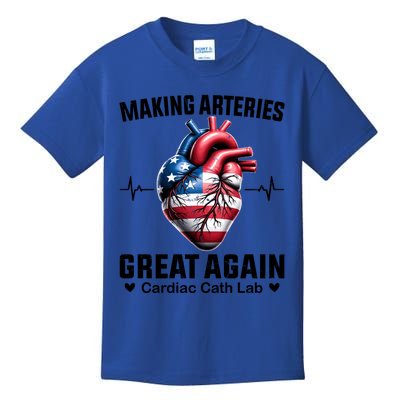 Making Arteries Great Again Cardiology For Cardiac Cath Lab Gift Kids T-Shirt