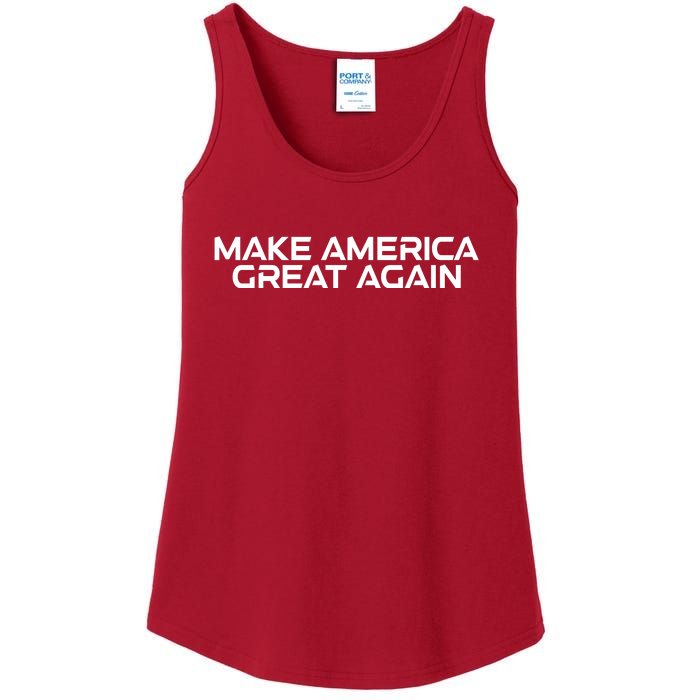 Make America Great Again President Trump Patriotic Ladies Essential Tank