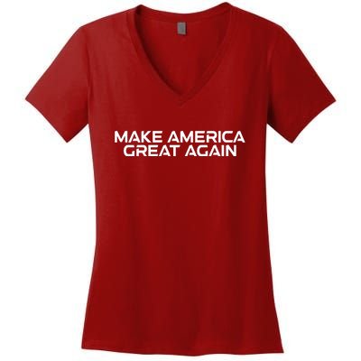 Make America Great Again President Trump Patriotic Women's V-Neck T-Shirt