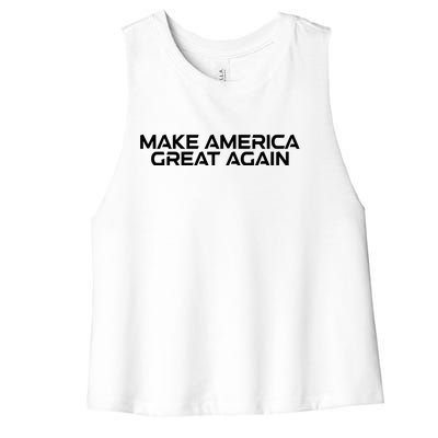 Make America Great Again President Trump Patriotic Women's Racerback Cropped Tank