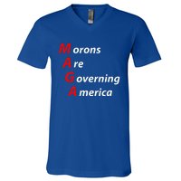 Morons Are Governing America Anti Trump Political V-Neck T-Shirt