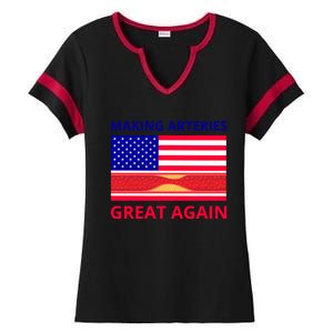 Making Arteries Great Again For Cardiac Cath Lab Doc Nurse Gift Ladies Halftime Notch Neck Tee