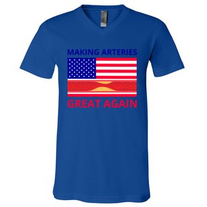 Making Arteries Great Again For Cardiac Cath Lab Doc Nurse Gift V-Neck T-Shirt