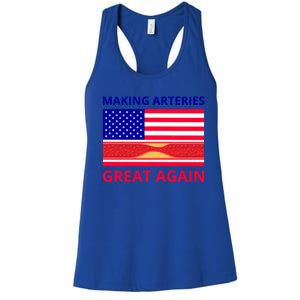 Making Arteries Great Again For Cardiac Cath Lab Doc Nurse Gift Women's Racerback Tank