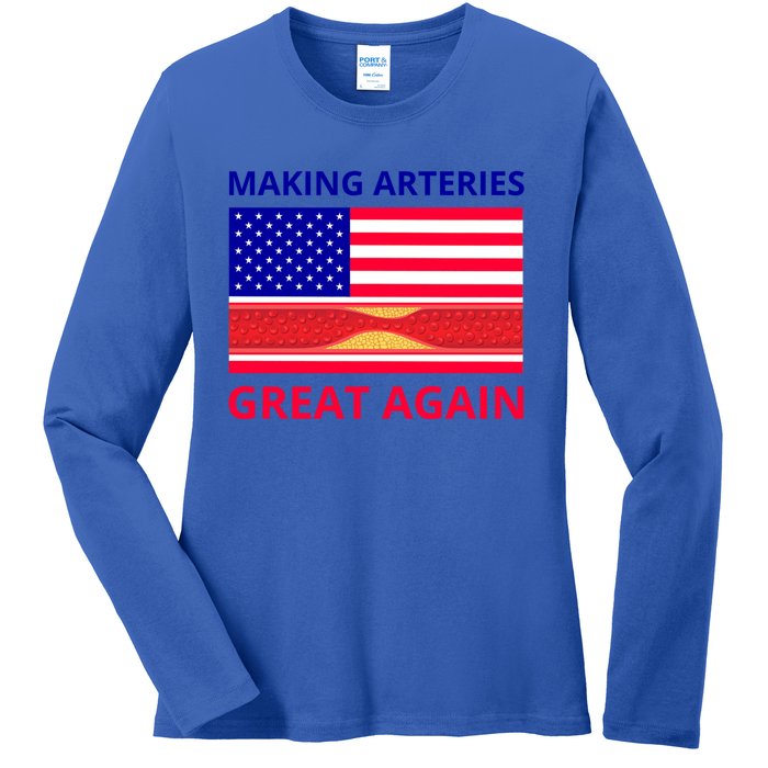 Making Arteries Great Again For Cardiac Cath Lab Doc Nurse Gift Ladies Long Sleeve Shirt