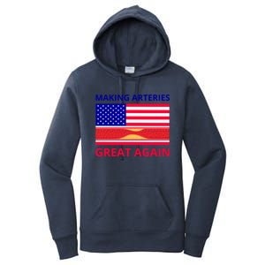 Making Arteries Great Again For Cardiac Cath Lab Doc Nurse Gift Women's Pullover Hoodie